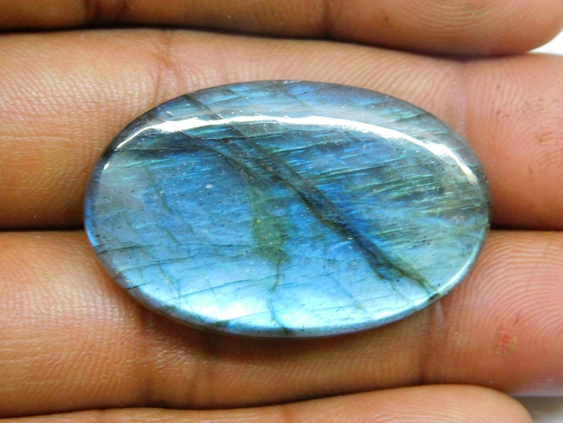 Natural labradorite Crystal Cabochon Top Quality Loose stone Semi Precious Jewellery Making Hand Polish Loose stone 57Ct 38 X 24 mm#289