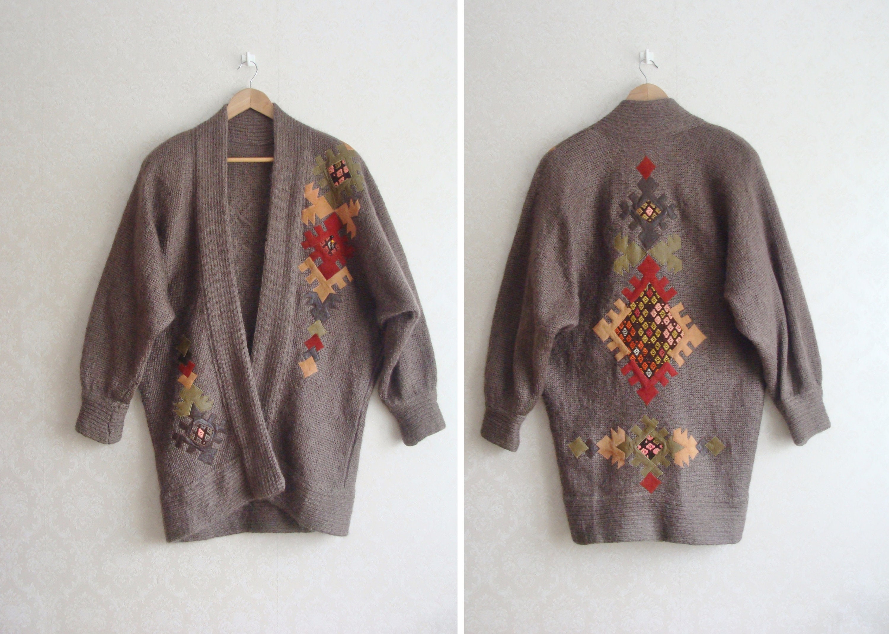Long Tribal Cardigan - Etsy