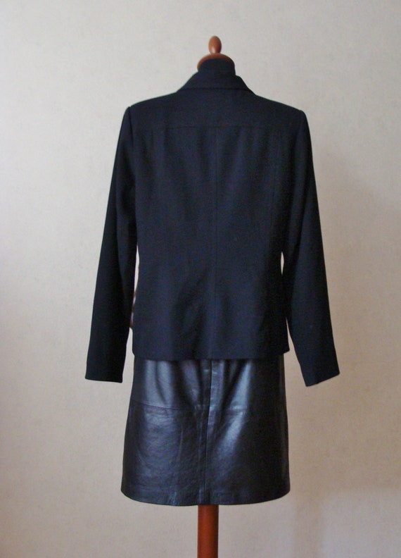 Vintage Fur Paneled Jacket, Black Patchwork Fur J… - image 10