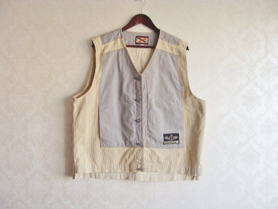 90s Tan Corduroy Vest, Vintage Waistcoat Gilet, S… - image 2