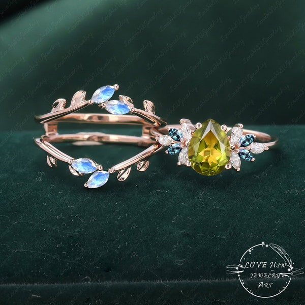Peridot Engagement Ring - Etsy