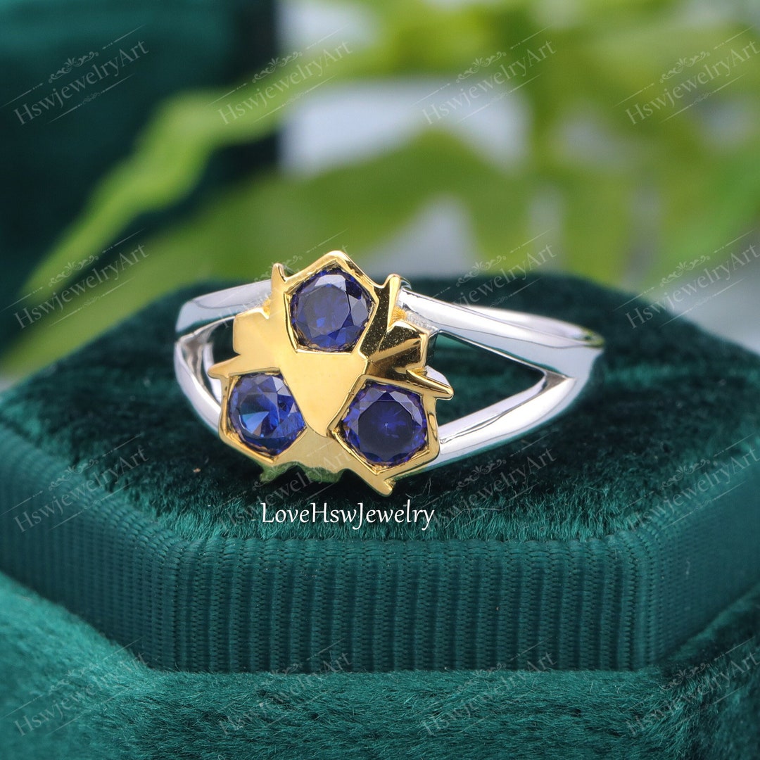 Zelda Wedding Ring Silver Legend of Zelda Zora's Sapphire