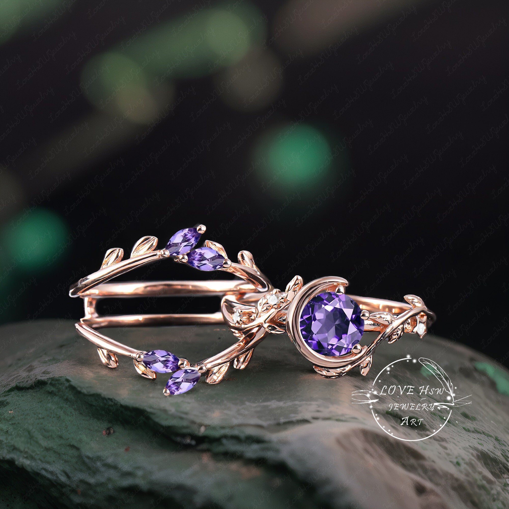 Bague Vintage Thank En Fix Et Améthyste - Taille 56, Couleur Dorée, Occasion