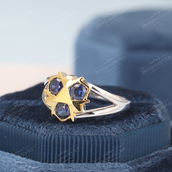Zelda Wedding Ring Silver Legend of Zelda Zora's Sapphire