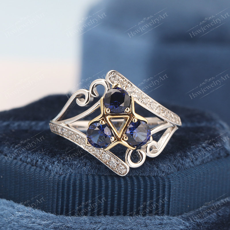 Zora's Sapphire Legend of Zelda Engagement Custom Ring Video Game