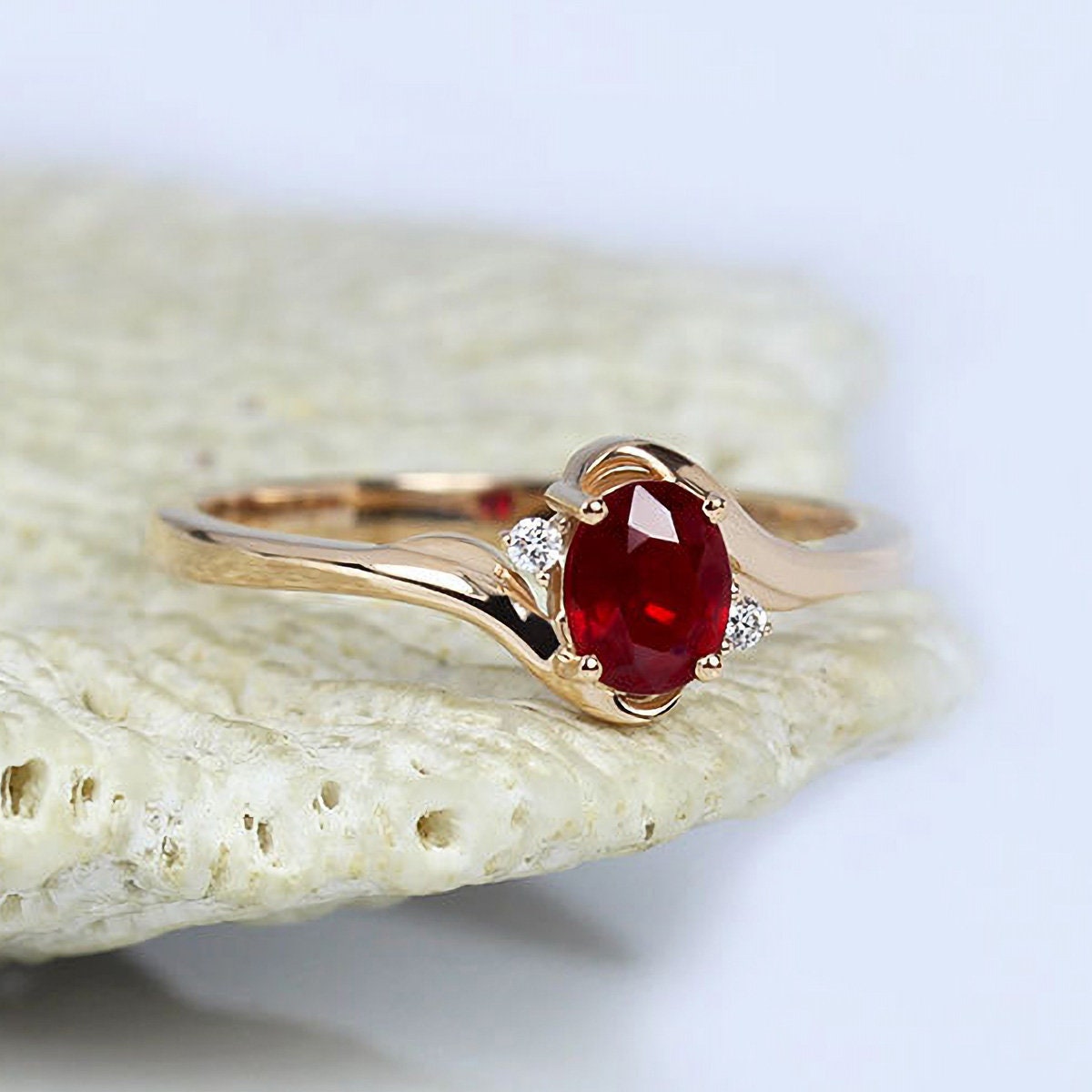 Square Ruby Rings for Women - Up to 60% off | Lyst