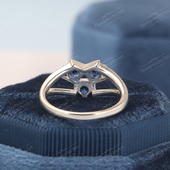 Zora's Sapphire Spiritual Three Stone Legend of Zelda Inspired