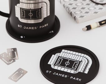 Newcastle United Gift St James Park Stadium PVC Rubber Coaster Football Poster Gift For Him