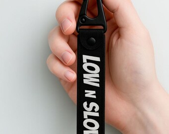 Funny Car Gift Low n Slow Jet Tag Aviation Keyring Keychain Stocking Filler JDM Racing Drift Car Flight Tag Gift For Him or Her