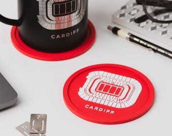 Cardiff Rugby Stadium Coaster, Wales Cymru PVC Coaster