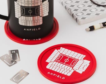 Liverpool FC Gift ~ Anfield Stadium PVC Rubber Coaster Football Poster Gift For Him