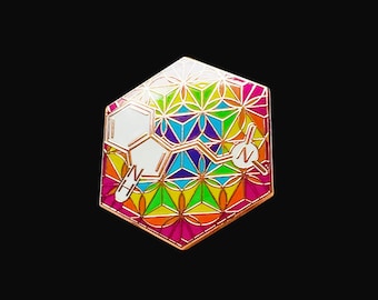 PRE-ORDER: Custom - DMT "The Spirit Molecule" Hard Enamel Pin 1.25”