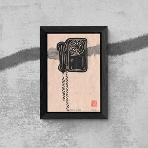 Mini Lino print inspired by Black Phone
