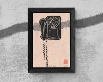 Mini Lino print inspired by Black Phone