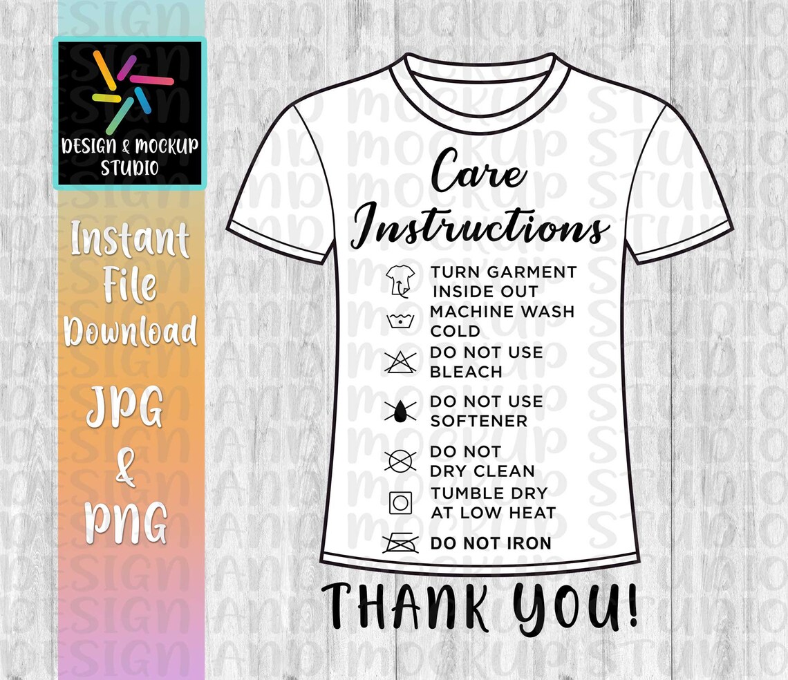 t-shirt-care-card-digital-download-washing-instructions-etsy