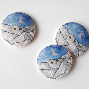 large wooden buttons, round buttons for your DIY projects image 3