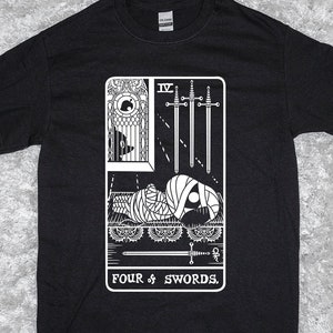 Lucky as Four of Swords T-Shirt | Tarot Collection