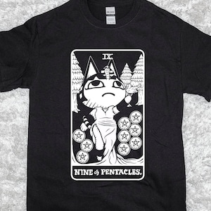 Ankha as Nine of Pentacles T-Shirt | Tarot Collection