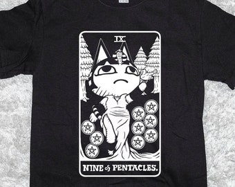 Ankha as Nine of Pentacles T-Shirt | Tarot Collection