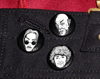 1" Button Pins | Tomb Raider - Dracula - Golden Girls