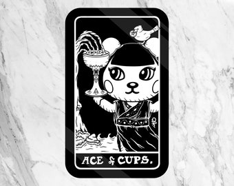 Vinyl Sticker of Pekoe as Ace of Cups