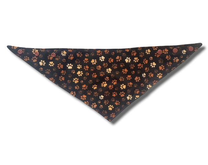 Paw print clip on dog bandana