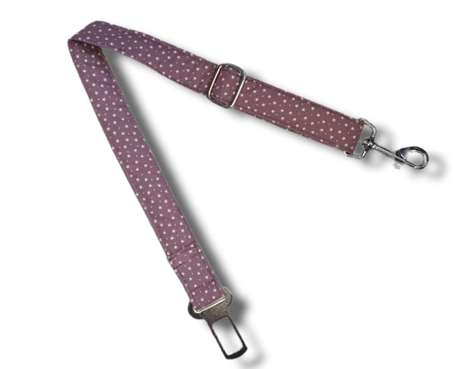 Dog seatbelt - tiny stars and dots