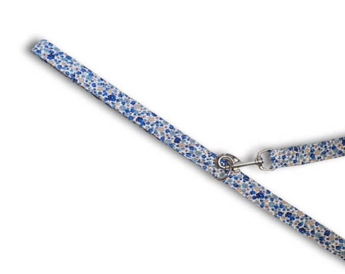 Blue Ditsy Dog lead