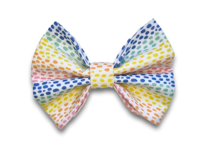 Rainbow Sprinkles Dog Bow Tie