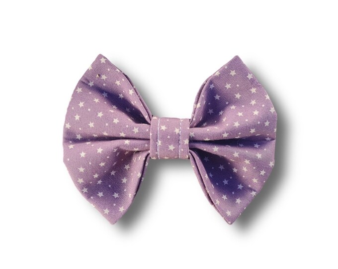 Tiny stars and dots Print Dog Bow Tie