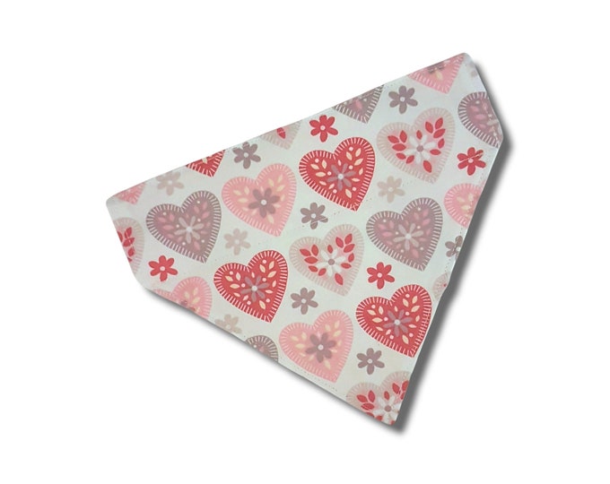 Love heart valentines day Dog Bandana