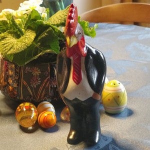 Ceramic rooster, hand painted