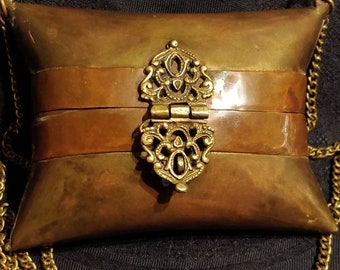 Beautiful antique traditional costume bag handmade of metal