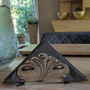 Stylish silver-plated napkin holder from the 1960s