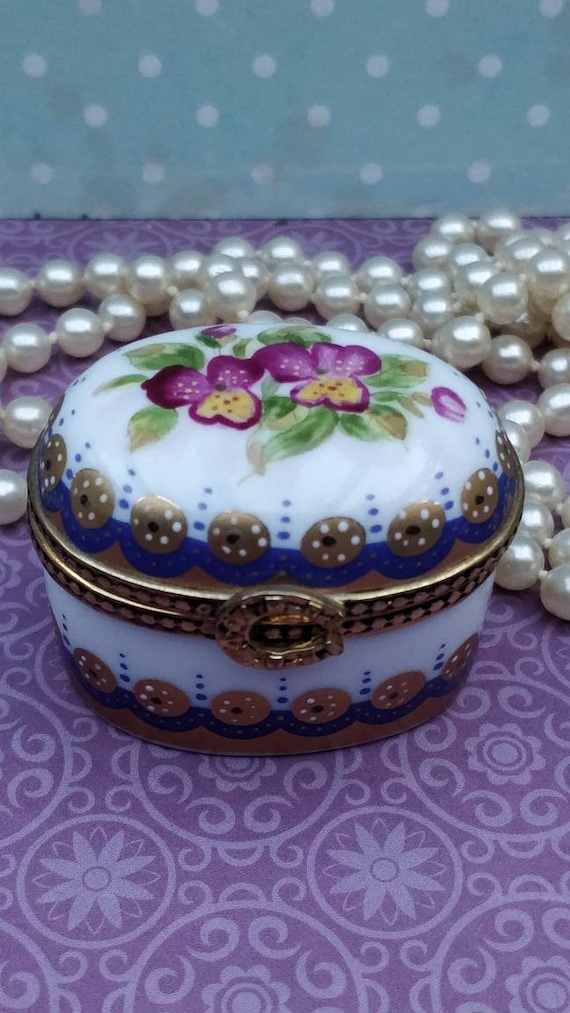 Vintage Ceramic Pill Box Etsy