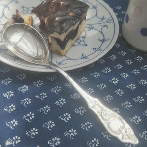 Silver-plated cream spoon, East Frisian pattern