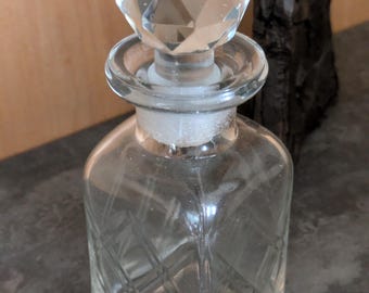 Beautiful decorative crystal glass bottle