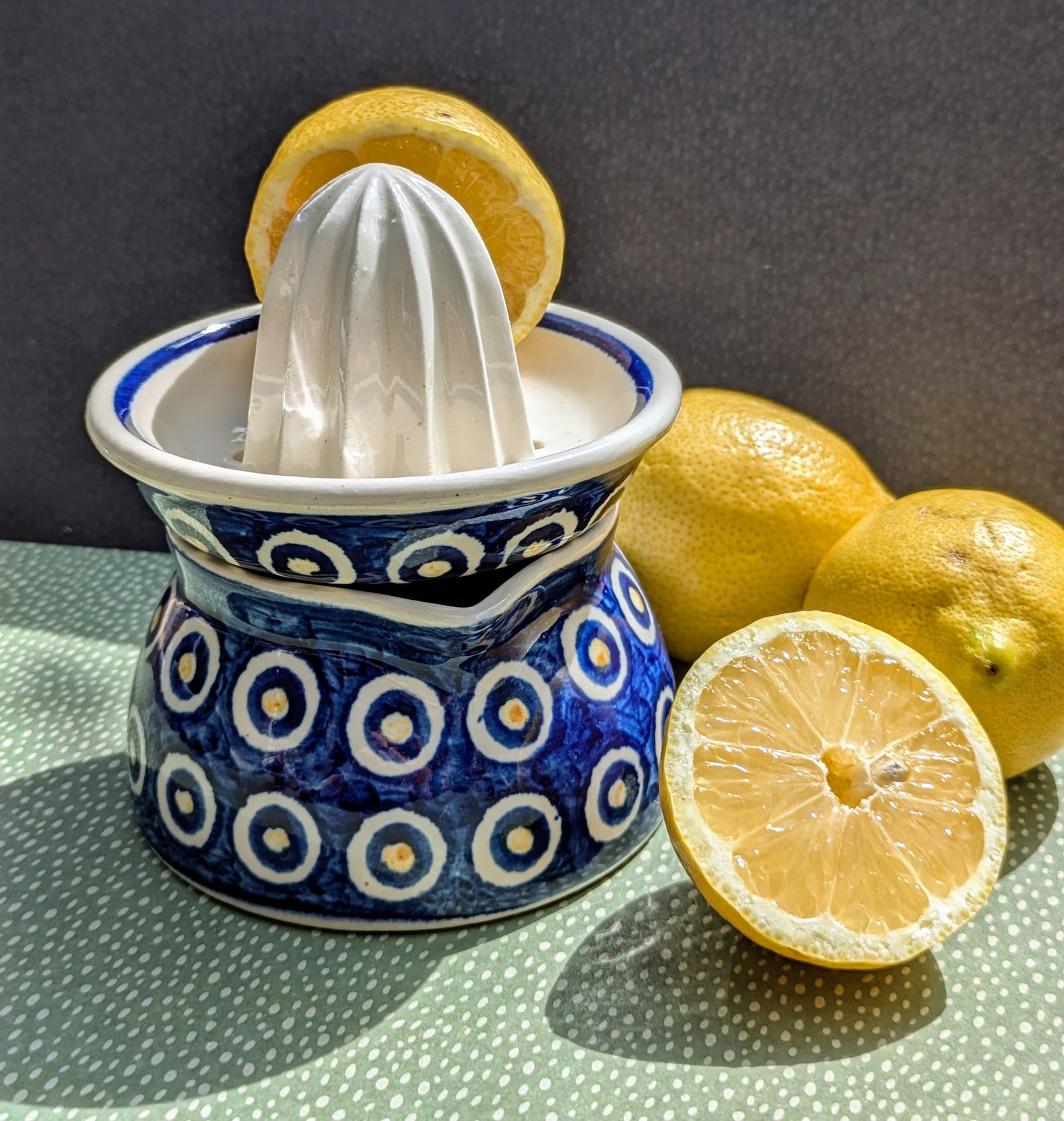Beautiful old Bunzlau lemon press