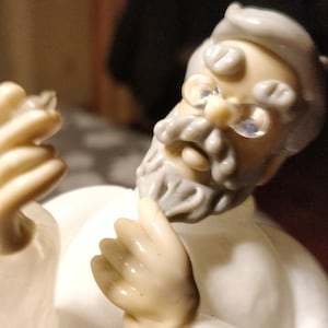 Very rare hand-crafted glass figure. Doctor with syringe, a real rarity. Jaroslav Brychta, professor, 1950s...