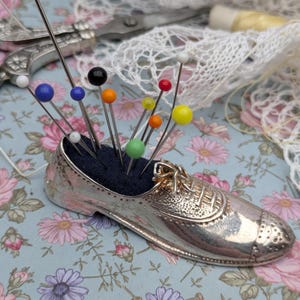 Real silver pincushion, vintage,