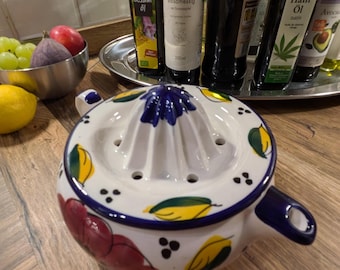 Spanish hand-colored large citrus press