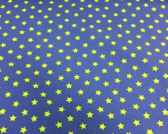 Beautiful soft cotton jersey blue with stars