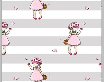 Jersey, cotton jersey, strawberry girl