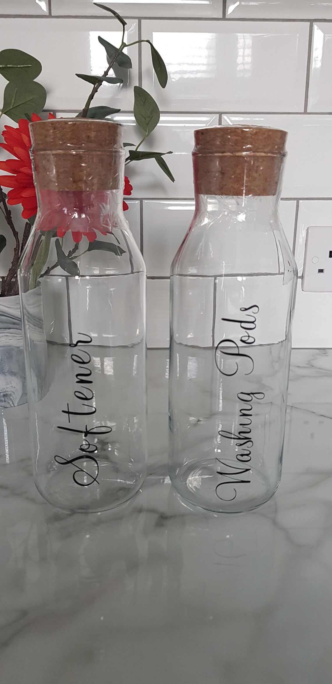 1ltr Personalised Glass Storage Bottle with Cork Top Etsy