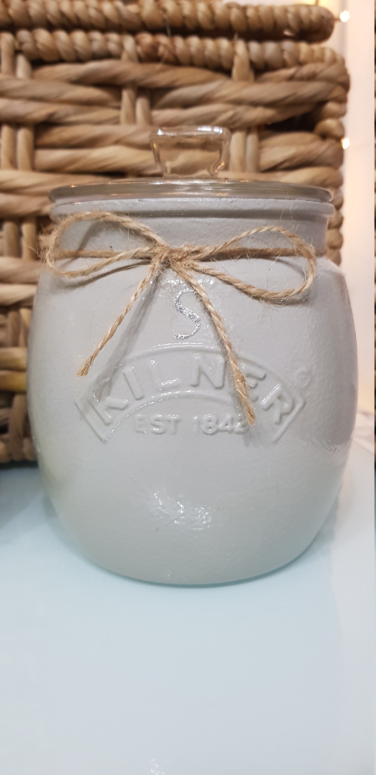 Hand Painted Kilner Tea Coffee Sugar Jars Black white Etsy