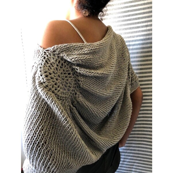 Poncho fait main femme crochet cache épaule bohème Séraphine