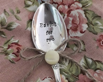 Eating for Two - Hand Stamped Vintage Cutlery