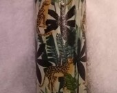 Decoupaged wine bottle