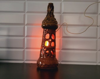 Vintage Nachtlicht UdSSR Flaschenhaus Nachtlicht Nachtlicht zur Dekoration Flasche zur Dekoration Tischlampe handgefertigte Lampe