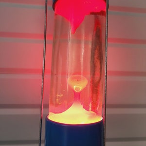Super rare old vintage 1990y. Soviet scarlet collectible lava lamp space rocket style lamp decor lamp lamp gift red lava blue lamp image 9
